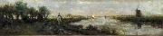 Jan Hendrik Weissenbruch Polderlandschap. oil painting